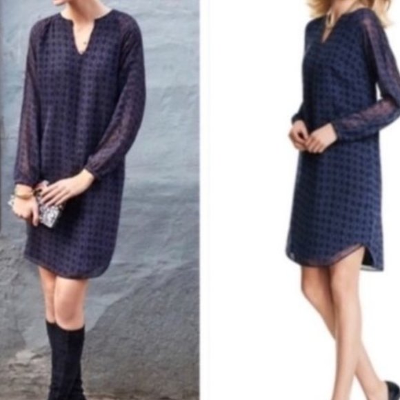 Cabi 3102 Womens Sz M Harlequin Tunic Shift Dress Diamond Print Purple Black - Picture 1 of 7